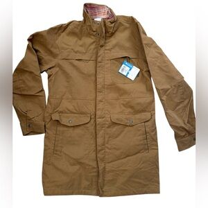 Columbia Aston Lodge Jacket Men’s Small Brown Plaid Lined Utility Coat NWT